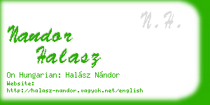 nandor halasz business card