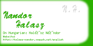 nandor halasz business card